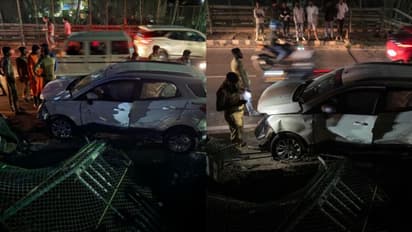 ചീറിപ്പാഞ്ഞെത്തി കാർ പെട്ടന്ന് വെട്ടിച്ചു, തിരുവല്ലം പാലത്തിലേക്ക് ഇടിച്ചുകയറി; പരിക്കേറ്റ യുവാക്കൾ ഇറങ്ങിയോടി