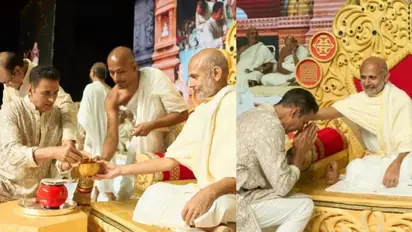 Akshay Kumar offers first meal to Jain Monk Shri Hansratna Surishwarji who breaks 180-day fast