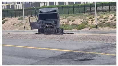 ദുബൈയില് വന് അഗ്നിബാധ; വാഹനത്തിന് തീപിടിച്ചു