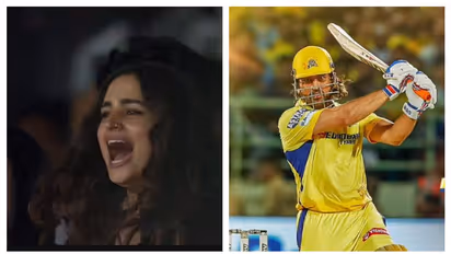 IPL 2024: Big Boss 17 contestant Ayesha Khan cheers for MS Dhoni during CSK Vs DC match [ WATCH]