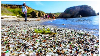 മനുഷ്യന്‍ തള്ളിയ മാലിന്യം അതിമനോഹരമായ ഒരു ബീച്ചാക്കി തിരിച്ച് നല്‍കി പ്രകൃതി; ഇത് ഗ്ലാസ് ബീച്ചിന്‍റെ കഥ 