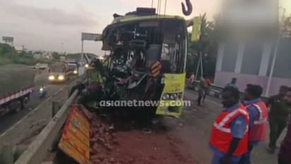 ബസും ലോറിയും കൂട്ടിയിടിച്ച് 2 മരണം, 10 പേര്ക്ക് പരുക്ക്; അപകടം തിരുച്ചിറപ്പള്ളിയില്