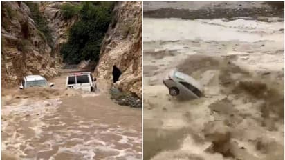 അതീവ ജാഗ്രതയിൽ സൗദി; ശക്തമായ മഴയും വെള്ളപ്പാച്ചിലും, ഡാമുകൾ തുറന്നു, നിരവധിപ്പേരെ രക്ഷപ്പെടുത്തി