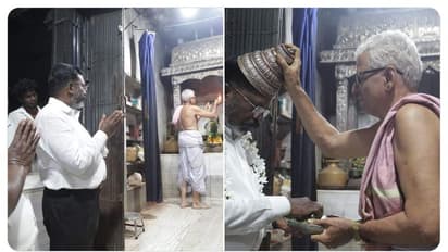 பிரச்சாரத்துக்கு மத்தியில் பெருமாள் கோயிலில் வழிபாடு நடத்திய திருமாவளவன்!
