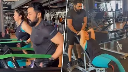 (VIDEO) "Double sweat, double fun!", says Jyothika while her workout session with Suriya 