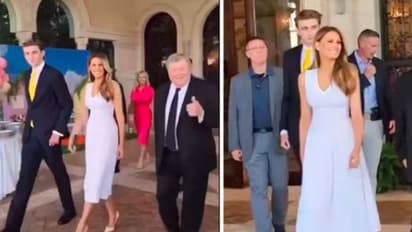 ಅಪರೂಪಕ್ಕೆ ಕಾಣಿಸಿಕೊಂಡ ಡೊನಾಲ್ಡ್ ಟ್ರಂಪ್ 18 ವರ್ಷದ ಮಗನ ಹೈಟ್ ನೋಡಿ ಬೆರಗಾದ ಜನ