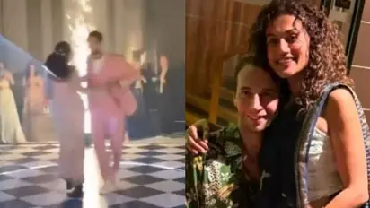 WATCH: Taapsee Pannu, Mathias Boe romantically dance to 'Just The Way You Are' on their sangeet night