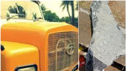 കെഎൽ 57 ക്യു 3298, മാർച്ച് 26 ന് പിഴകിട്ടിയ അതേ ടിപ്പർ, കോഴിക്കോട് അമിത ലോഡുമായെത്തി, കരിങ്കല്ല് തെറിച്ചുവീണു