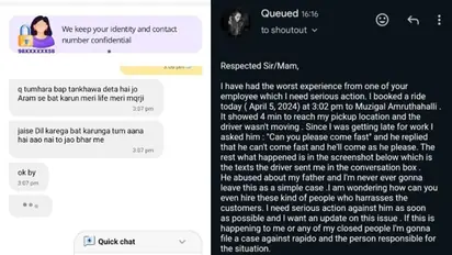 Bengaluru woman complains against Rapido driver for allegedly abusing her father