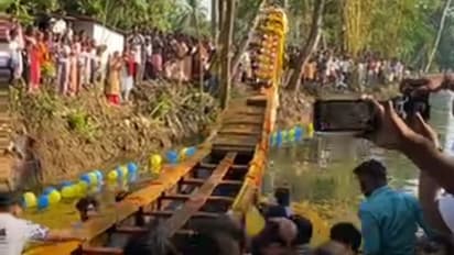 ആർപ്പുവിളികളും ആരവങ്ങളും വെടിക്കെട്ടും സാക്ഷി, നീരണിഞ്ഞ് പായിപ്പാട് പുത്തൻ ചുണ്ടൻ 