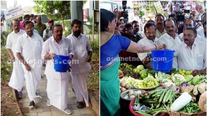 'ബക്കറ്റെടുത്തു'; അക്കൗണ്ടുകള് മരവിപ്പിച്ചതിന് മറുപടിയുമായി ബക്കറ്റ് പിരിവെടുത്ത് കോൺഗ്രസ്