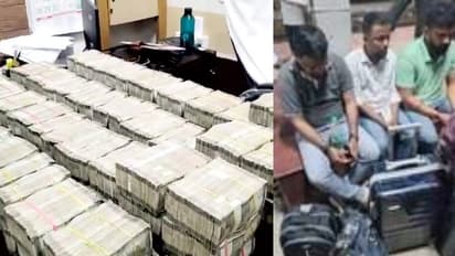   നിരനിരയായി 6 ബാഗുകളിൽ  അഞ്ഞൂറിന്റെ നോട്ടുകെട്ടുകൾ, എസി കോച്ചിൽ എത്തിയത് ആകെ നാല് കോടി, വെട്ടിലായി ബിജെപി