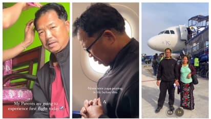 നിങ്ങള് വലിയൊരു മകളാണ്; കന്നി വിമാനയാത്രയ്ക്ക് അച്ഛനെയും അമ്മയെയും ഒരുക്കുന്ന യൂട്യൂബറുടെ വീഡിയോ വൈറല്