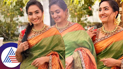 ಯುಗಾದಿ ಹಬ್ಬಕ್ಕೆ ಸೀರೆಯುಟ್ಟು ಸಂಭ್ರಮಿಸಿದ ವೈಷ್ಣವಿ ಗೌಡ, ಫೋಟೋ ಕ್ಲಿಕ್ಕಿಸಿದ್ದು ಯಾರು ಅಂತ ಕೇಳ್ತಿದ್ದಾರೆ ಫ್ಯಾನ್ಸ್‌