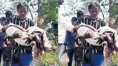 Andhra Pradesh : కన్నీటిని దిగమింగుతూ కొడుకు శవాన్ని 8 కి.మీ మోసిన తండ్రి... ఈ పాపం ఎవరిది ?