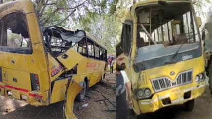 Bus Accident : குடிபோதையில் இருந்த ஓட்டுநர்? மரத்தில் மோதிய பள்ளி வாகனம் - 6 குழந்தைகள் பலி 20 பேர் காயம்!