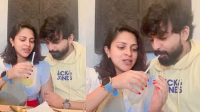 Amala Paul : என் சாப்பாட்டை திருடும் "பேட் பாய்ஸ்" - கணவர் & சகோதரரை கழுவி ஊற்றிய அமலா பால்! Viral Video!