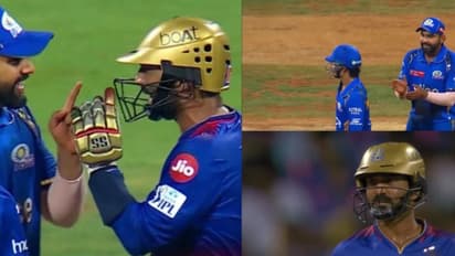 കൊള്ളാം ഡികെ, നിങ്ങളെന്തായാലും ലോകകപ്പ് കളിക്കണം! കാര്ത്തികിനെ പ്രലോഭിപ്പിച്ച് രോഹിത് ശര്മ -വീഡിയോ