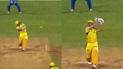 പാണ്ഡ്യ വാംഖഡെ വഴി ഓടി, 6, 6, 6 അടിച്ച് ഫിനിഷ് ചെയ്ത് എം എസ് ധോണി, 42-ാം വയസിലും എന്നാ ഒരിതാ- വീഡിയോ