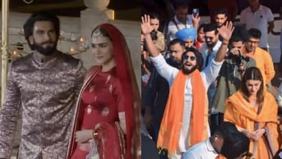 Watch: Ranveer Singh, Kriti Sanon walk the ramp at Varanasi's Namo Ghat, visit Kashi Vishwanath Temple