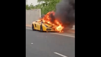 Hyderabad: Lamborghini worth Rs.1 crore set ablaze in bitter financial dispute, video viral (WATCH)