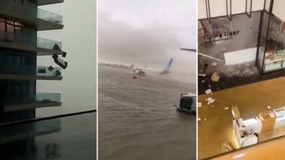 'Biblical-level' flooding in Dubai: Dramatic videos of chaos, cars submerged & more go viral (WATCH)