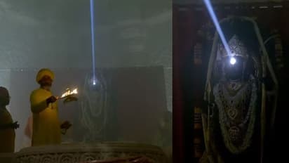 സൂര്യ തിലകവുമായി രാം ലല്ല, നിമിഷങ്ങൾ മാത്രം നീളുന്ന ചടങ്ങിന് സാക്ഷിയാകാനെത്തിയത് നിരവധി വിശ്വാസികൾ