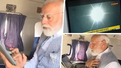 'Emotional moment for me': PM Modi watches Ram Lalla's Surya Tilak on iPad barefooted, offers prayers (WATCH)