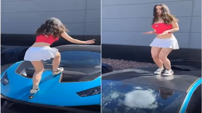 Woman danced on the roof of Lamborghini, windshield damaged, video went viral
