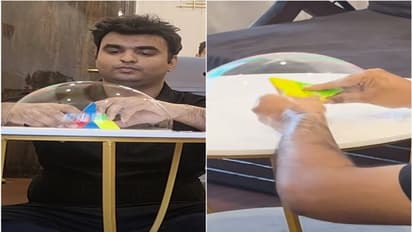 Mumbai-based cyber security expert sets Guinness Record for completing puzzle revolving inside a soap bubble