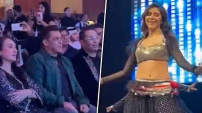 (WATCH) Salman Khan in Dubai, enjoying Elnaaz Norouzi's belly dance amid death threats-see video