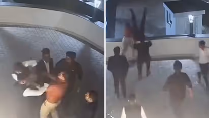 Caught on camera: UP businessman pushes man off 5-star hotel's terrace after argument (WATCH)