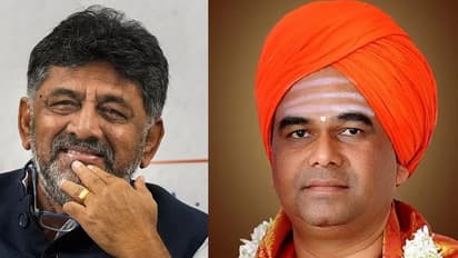 ಲೋಕಸಭಾ ಕಣದಿಂದ ಹಿಂದೆ ಸರಿಯಲು ದಿಂಗಾಲೇಶ್ವರ ಸ್ವಾಮೀಜಿಗೆ ಡಿಕೆಶಿ ಮನವಿ