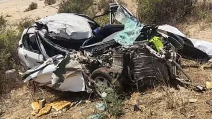 கார் மீது நேருக்கு நேர் மோதிய லாரி.. அலறி கூச்சலிட்ட படியே ரத்த வெள்ளத்தில் துடிதுடித்து உயிரிழந்த 3 பேர்.!