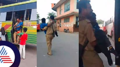 ವಿಕಲಚೇತನ ವ್ಯಕ್ತಿಯನ್ನ ಎತ್ತಿಕೊಂಡು ಬೇರೊಂದು ಬಸ್ಗೆ ಹತ್ತಿಸಿ ಮಾನವೀಯತೆ ಮೆರೆದ ಕಂಡಕ್ಟರ್