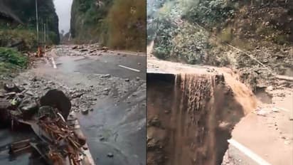 ಭಾರಿ ಮಳೆಗೆ ಕೊಚ್ಚಿ ಹೋದ ಹೆದ್ದಾರಿ: ಚೀನಾಗೆ ಹೊಂದಿಕೊಂಡಿರುವ ಭಾರತದ ಗ್ರಾಮಕ್ಕೆ ಸಂಪರ್ಕ ಕಡಿತ