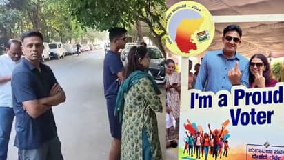 'Simplicity personified': Netizens say as Cricket legend Rahul Dravid casts vote standing in line (WATCH)