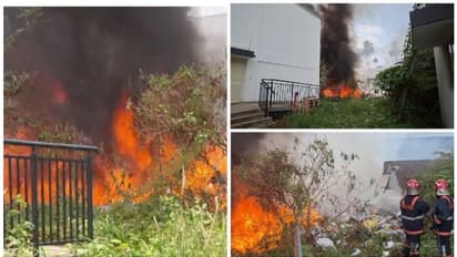 ചാലക്കുടിയിൽ ഹരിത കർമ സേന ശേഖരിച്ച മാലിന്യക്കൂമ്പാരത്തിന് തീ പിടിച്ചു