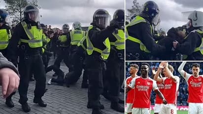 Police-fans clashes erupt outside Tottenham stadium after Arsenal's win; video captures tense scenes (WATCH)