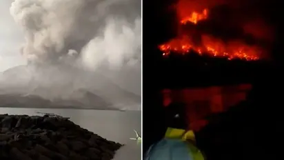 Indonesia's Ruang volcano erupts again: Satellite view and videos of spewing lava, ash clouds go viral (WATCH)
