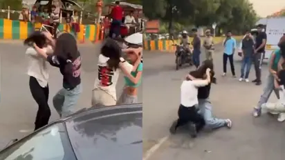 Noida Girls fist fight in front of Police over Instagram Reel comments; Viral video [WATCH]