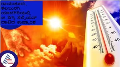 ರಾಜ್ಯದ 25 ಜಿಲ್ಲೆಗಳಲ್ಲಿ 40 ಡಿಗ್ರಿ ಸೆಲ್ಸಿಯಸ್ ದಾಟಿದ ಉಷ್ಣಾಂಶ; ರಾಯಚೂರಲ್ಲಿ 46.7 ಡಿಗ್ರಿ ದಾಖಲು