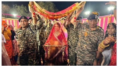 അച്ഛന്റെ സ്ഥാനത്ത് നിന്ന് കൊല്ലപ്പെട്ട സൈനികന്റെ മകളുടെ വിവാഹം നടത്തി സിആർപിഎഫ് ജവാന്മാര്; പോസ്റ്റ് വൈറല്