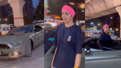 Delhi's 'Vada Pav girl' arrives in Ford Mustang to buy iPhone, hints at 'something big' (WATCH)
