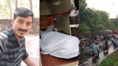 ലോറി സഡൻ ബ്രേക്കിട്ടു, പിന്നിൽ വന്ന ലോറിയും പാഞ്ഞെത്തി ഇടിച്ചു; നടുവിൽ അകപ്പെട്ട ബൈക്ക് യാത്രികന് ദാരുണാന്ത്യം