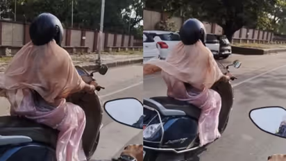 Viral Video: Kanpur woman's 'Unique' Helmet reminds internet Of Pacman [watch]