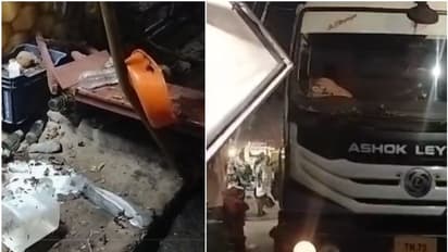 നിർത്തിയിട്ട ലോറി ഡ്രൈവറില്ലാതെ കടയിലേക്ക് ഇടിച്ചുകയറി; ഒഴിവായത് വൻ അപകടം