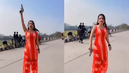 ഹൈവേയുടെ നടുക്ക് തോക്കുമായി ഡാന്‍സ് റീല്‍സ്: വീഡിയോ വൈറല്‍, ഇന്‍സ്റ്റ താരം കുരുക്കില്‍