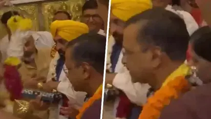 Arvind Kejriwal offers prayers at Delhi's Hanuman temple day after walking out of Tihar jail (WATCH)
