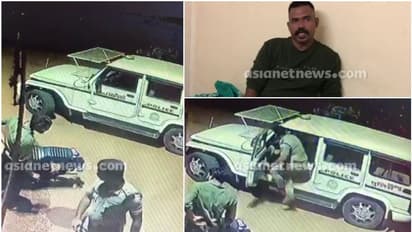 രാത്രി വീട്ടില് പോകാൻ പറഞ്ഞ് പൊലീസ് മര്ദ്ദനമെന്ന് പരാതി, സിസിടിവി വീഡിയോ പുറത്ത്; റൗഡിയെന്ന് പൊലീസ്